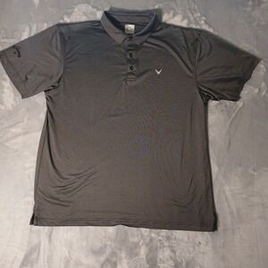 Callaway Opti-Dri Mens XL Golf Polo Shirt Grey Used
